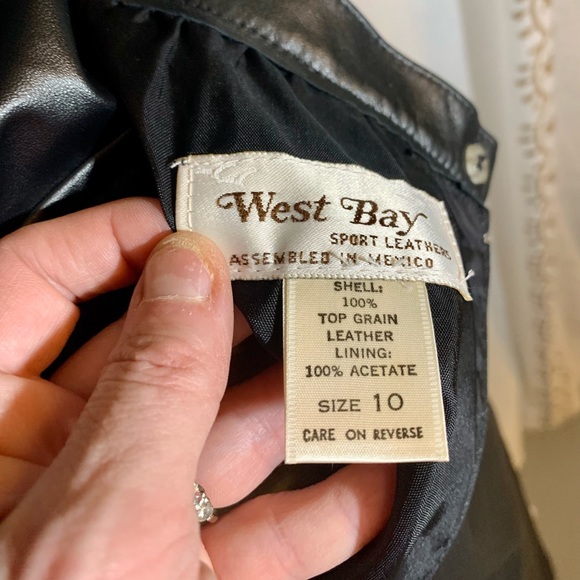 VINTAGE West Bay Leather Skirt - Picture 4 of 4